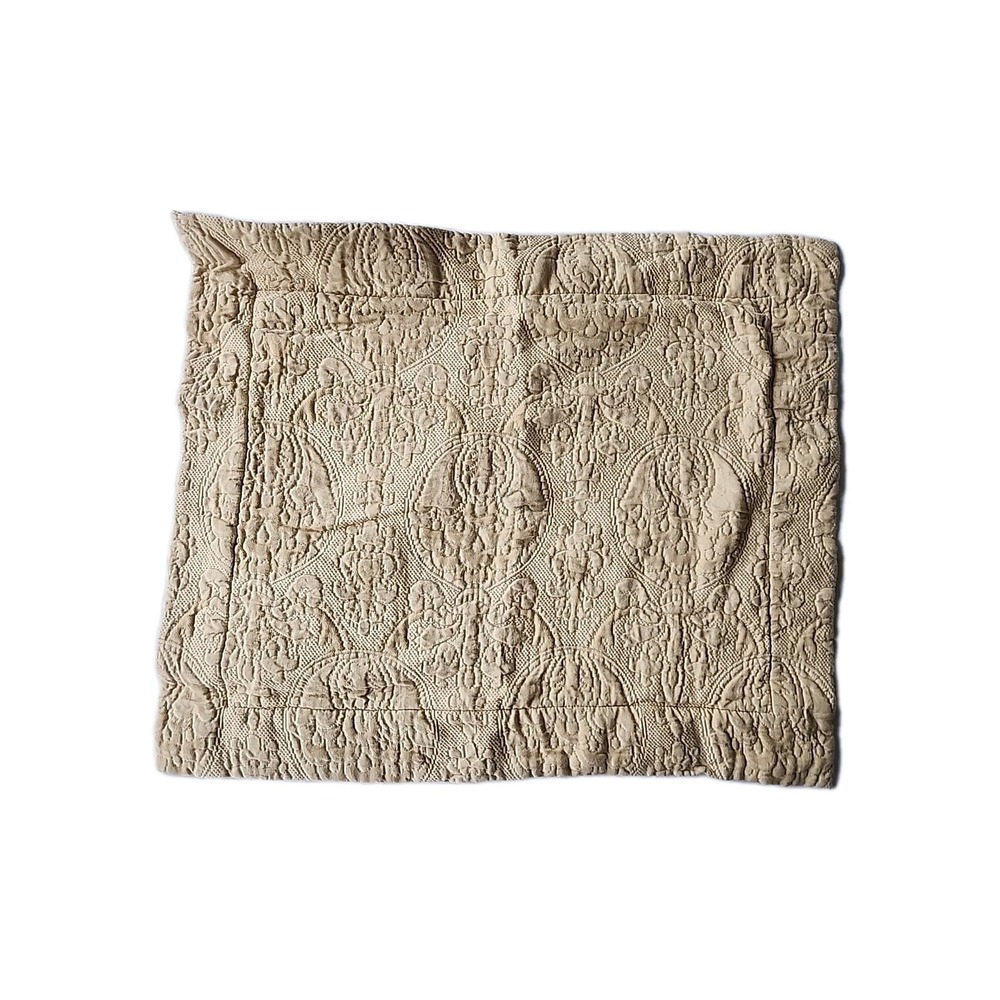 Vintage Sferra Brothers Matelasse Boudoir Pillow Sham TAN/PALE YELLOW/SOFT GOLD